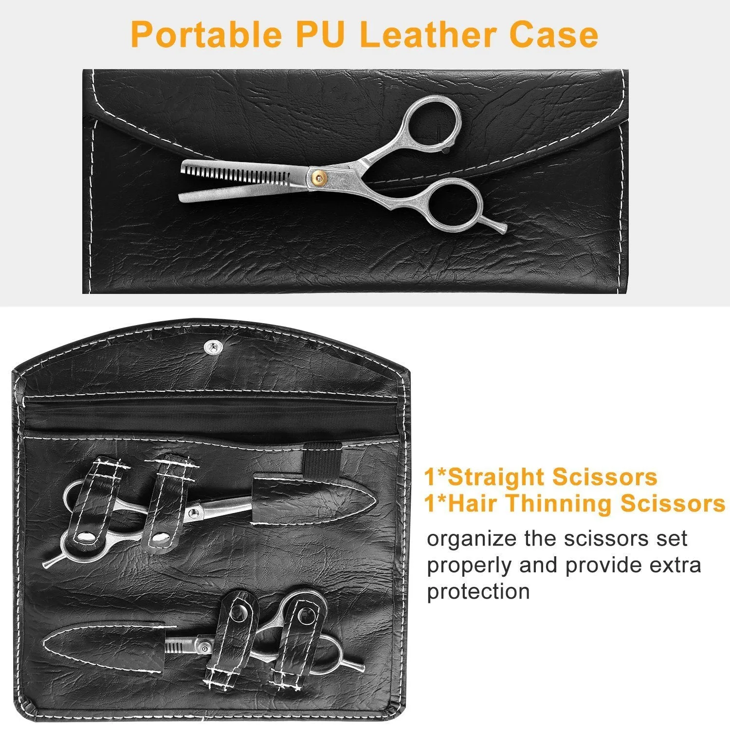 2-Piece: Professional Hair Cutting Scissors Set