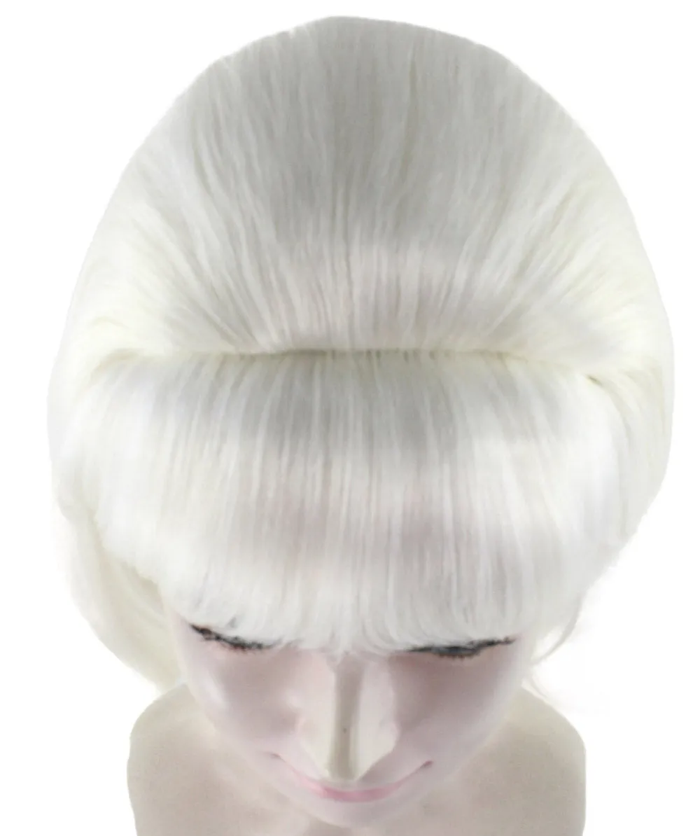 60's Groovy Bouffant Womens Wig | White Vintage Wig | Premium Breathable Capless Cap