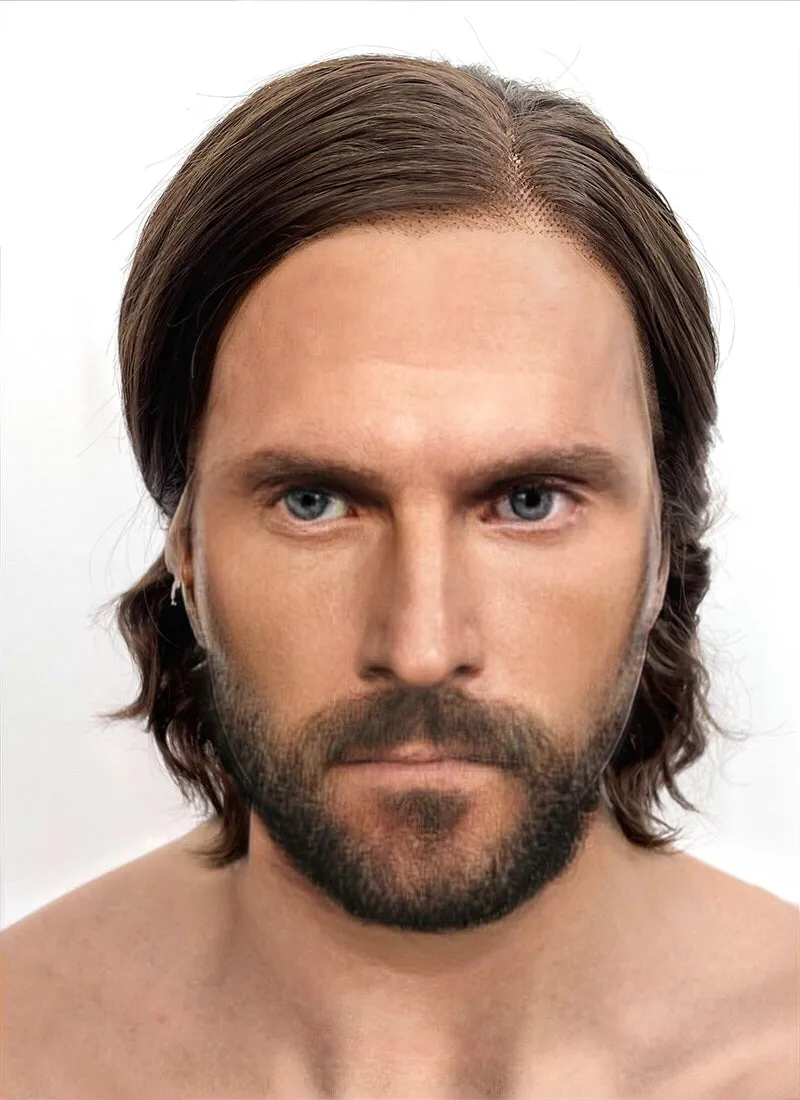 Alan Wake 2 Brunette Wavy Lace Front Synthetic Men's Wig LF6046