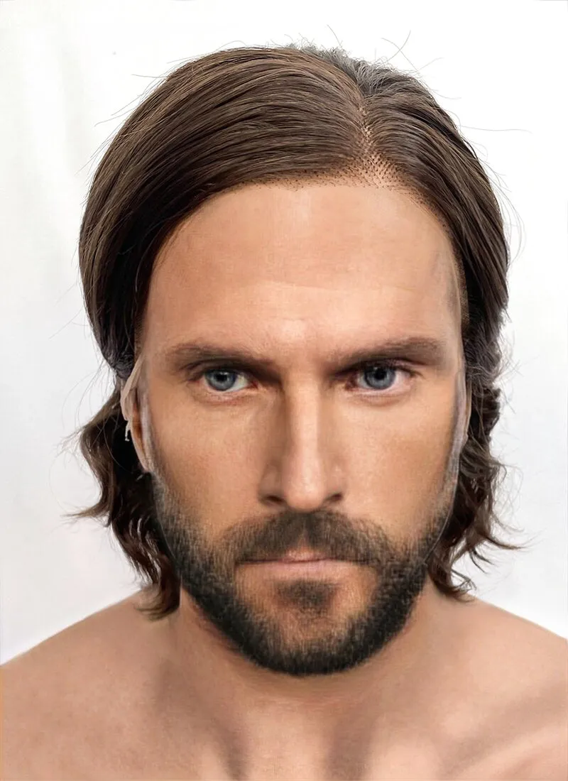 Alan Wake 2 Brunette Wavy Lace Front Synthetic Men's Wig LF6046