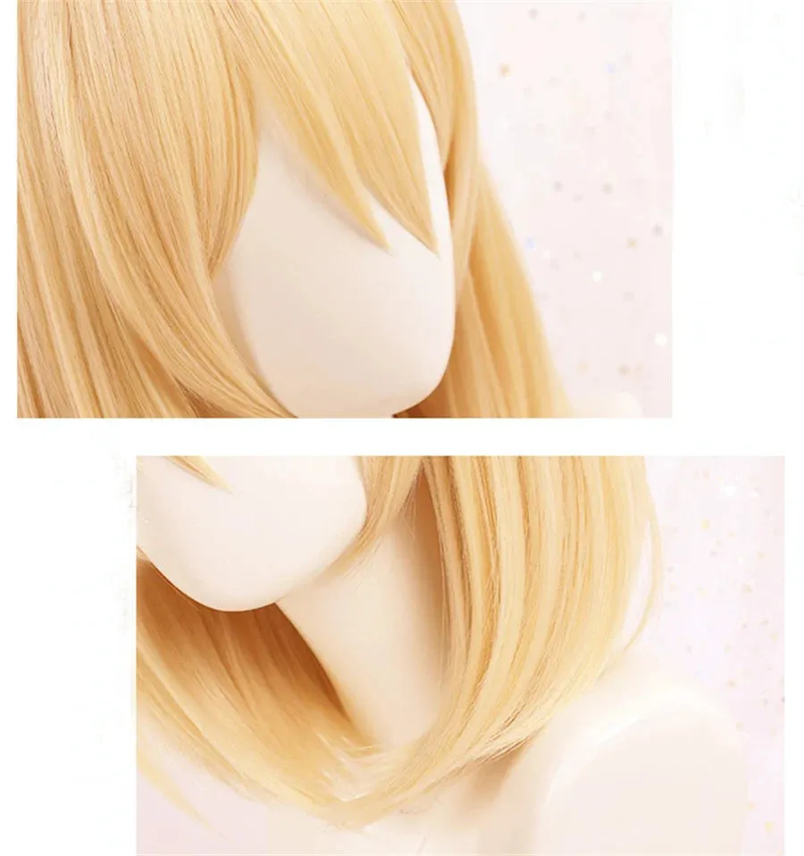 Anime Howl's Moving Castle Wizard Howl  Cosplay Short Blonde Yellow Hair Wig Cosplay Ring Earring Wig Necklace   a wig cap