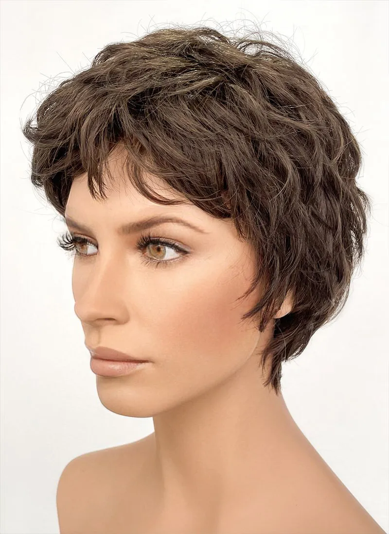 Ant-Man and the Wasp Hope van Dyne Brunette Wavy Pixie Synthetic Wig NS426