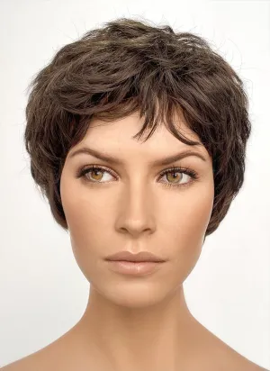 Ant-Man and the Wasp Hope van Dyne Brunette Wavy Pixie Synthetic Wig NS426