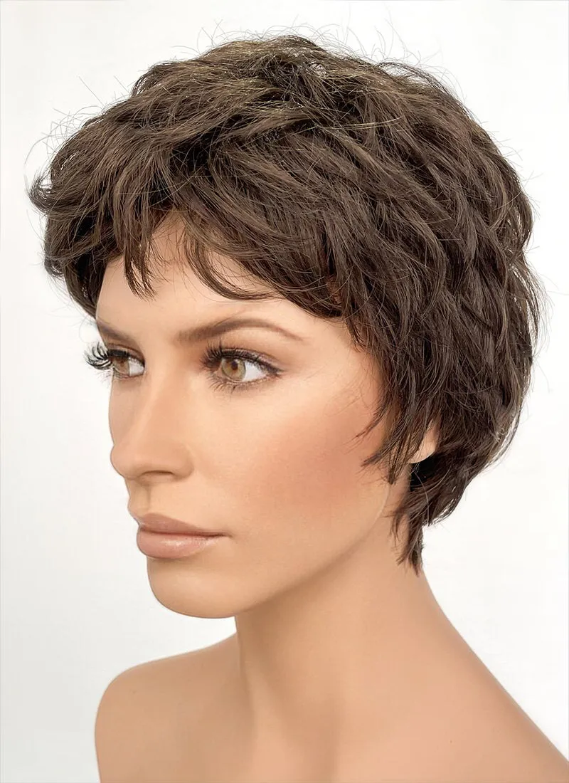 Ant-Man and the Wasp Hope van Dyne Brunette Wavy Pixie Synthetic Wig NS426