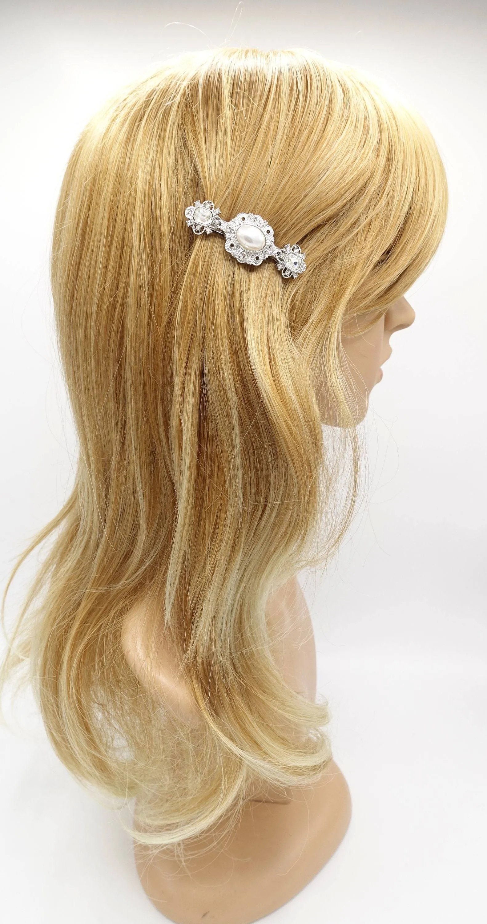 antique hair barrette jewel rhinestone baroque style hair accessory for women