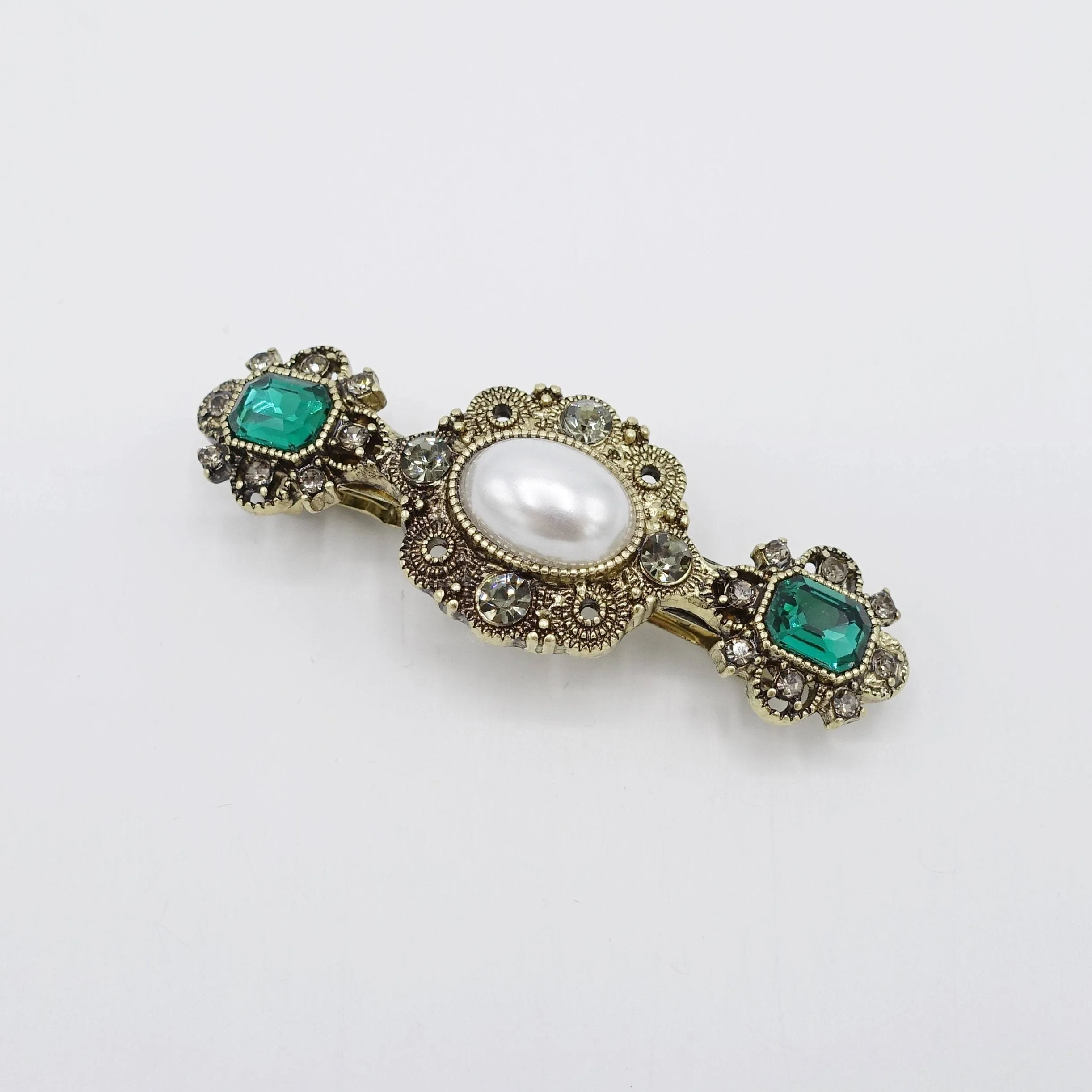 antique hair barrette jewel rhinestone baroque style hair accessory for women