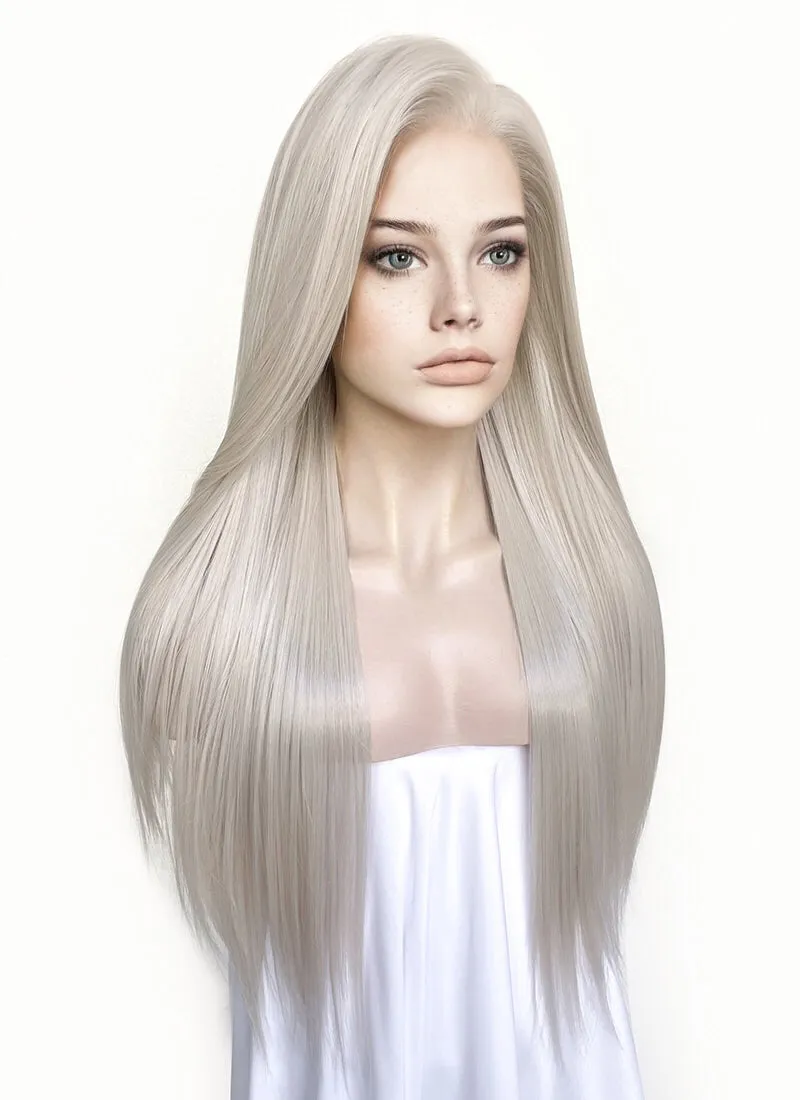 Ash Blonde Straight 13" x 6" Lace Top Kanekalon Synthetic Hair Wig LFS029