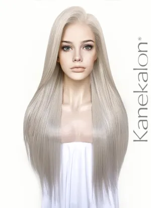 Ash Blonde Straight 13" x 6" Lace Top Kanekalon Synthetic Hair Wig LFS029