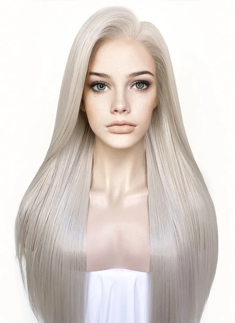 Ash Blonde Straight 13" x 6" Lace Top Kanekalon Synthetic Hair Wig LFS029