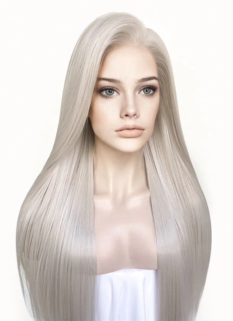 Ash Blonde Straight 13" x 6" Lace Top Kanekalon Synthetic Hair Wig LFS029