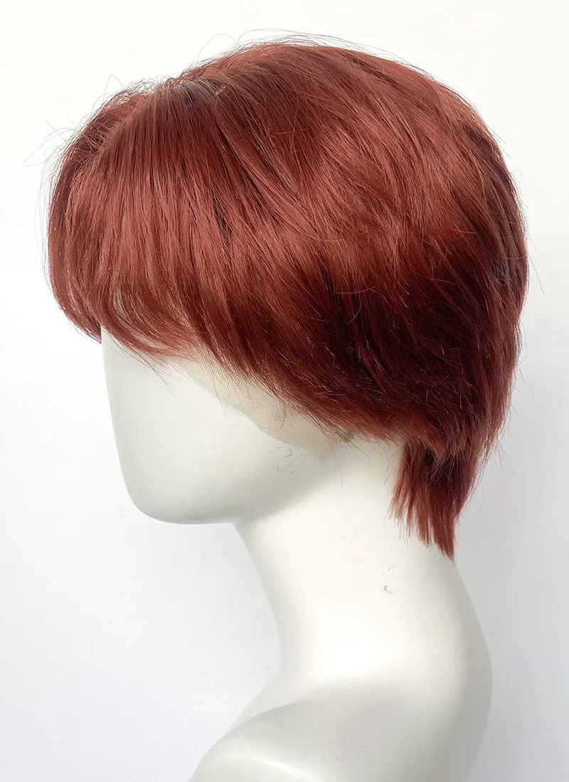 Auburn Straight Lace Front Synthetic Hair Men's Wig LF6056