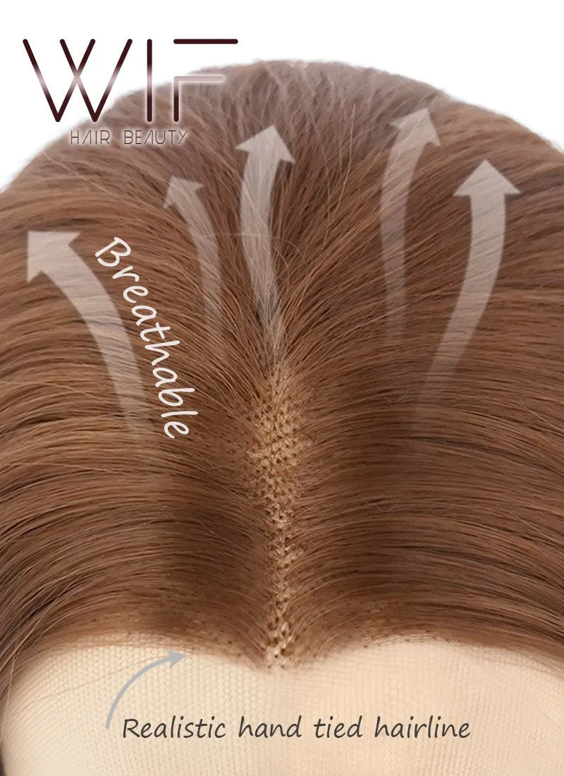 Auburn Wavy Lace Front Synthetic Wig LF409