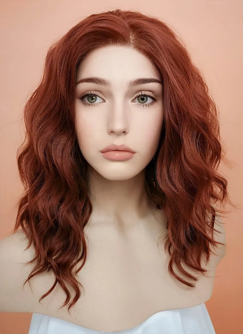 Auburn Wavy Lace Front Synthetic Wig LF409