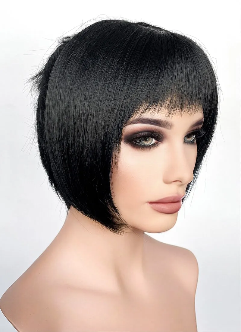 Baldur's Gate 3 Shadowheart Black Straight Synthetic Hair Wig With Ponytail Extension TB1662