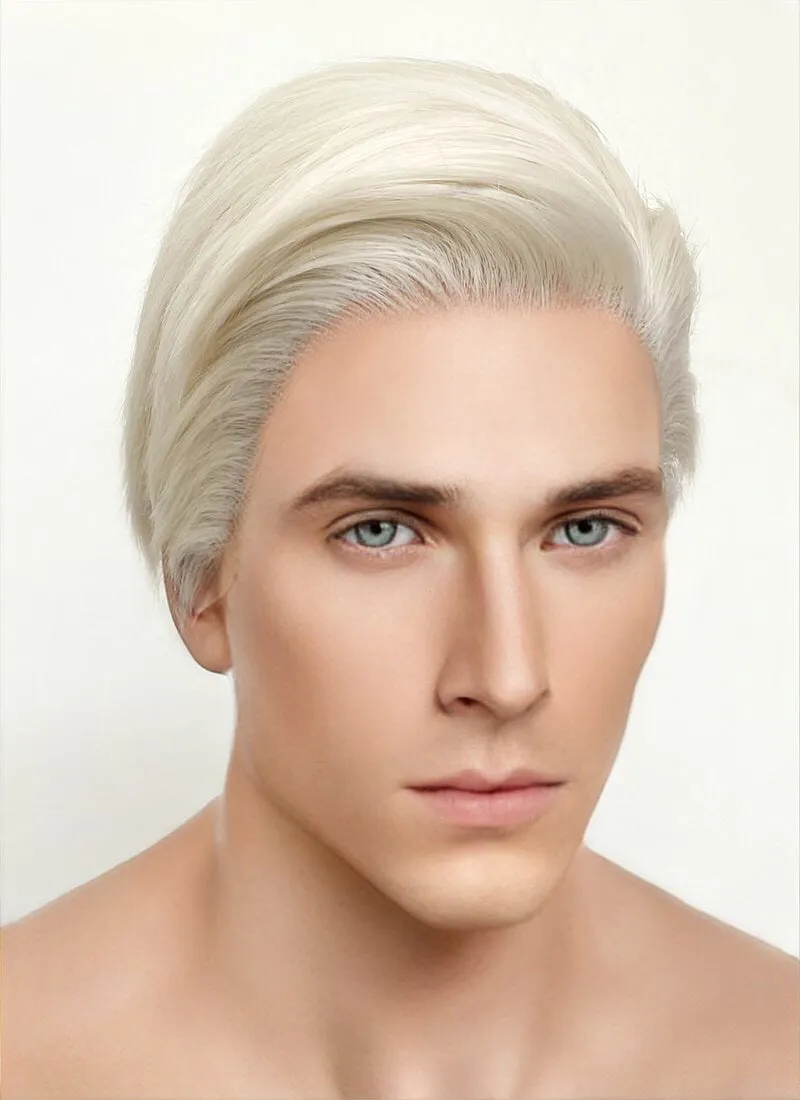 Barbie Ken Platinum Blonde Straight Lace Front Synthetic Men's Wig LF6023