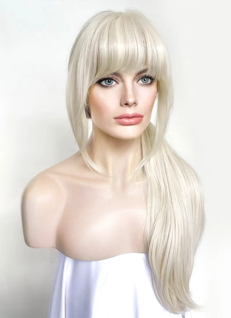 Barbie Platinum Blonde Straight Lace Front Synthetic Wig LF6022