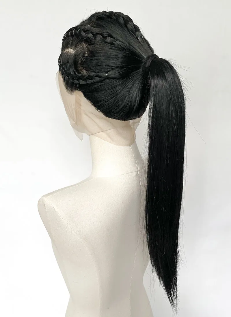 Black Straight Full Lace Kanekalon Synthetic Wig FUL011