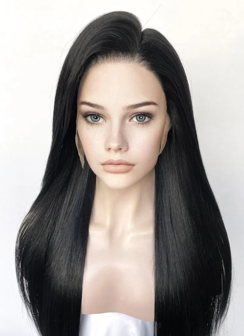 Black Straight Full Lace Kanekalon Synthetic Wig FUL011