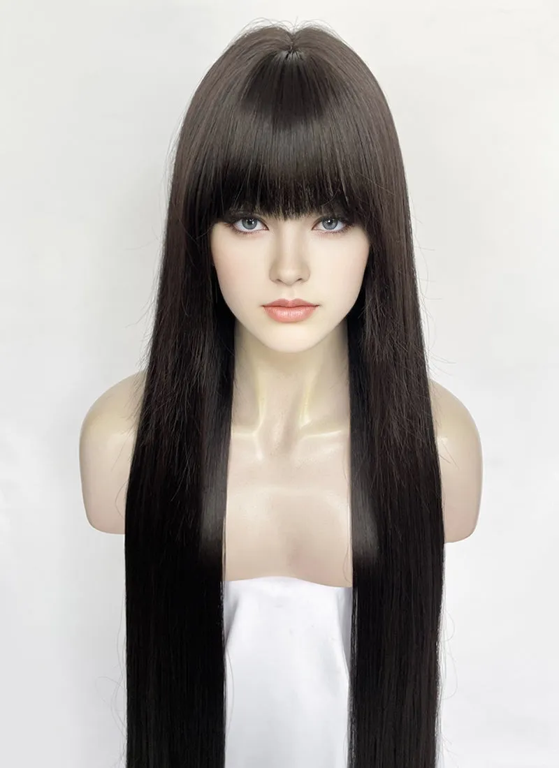 Black Straight Synthetic Hair Wig NS561