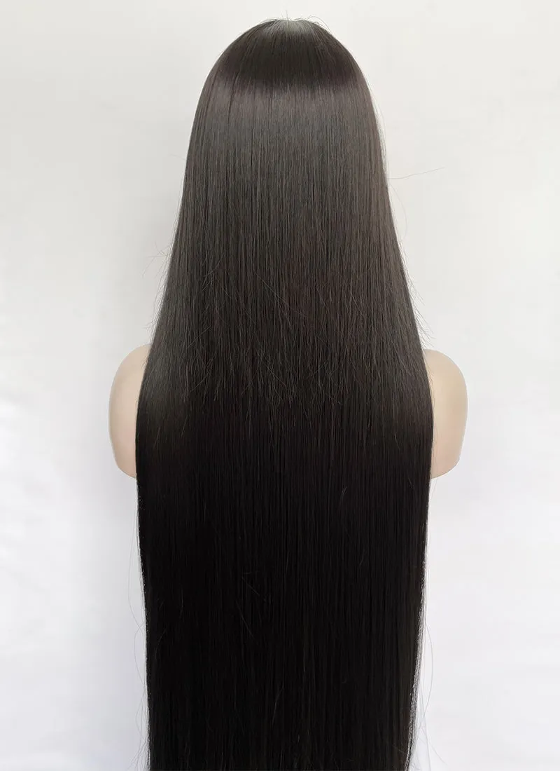 Black Straight Synthetic Hair Wig NS561