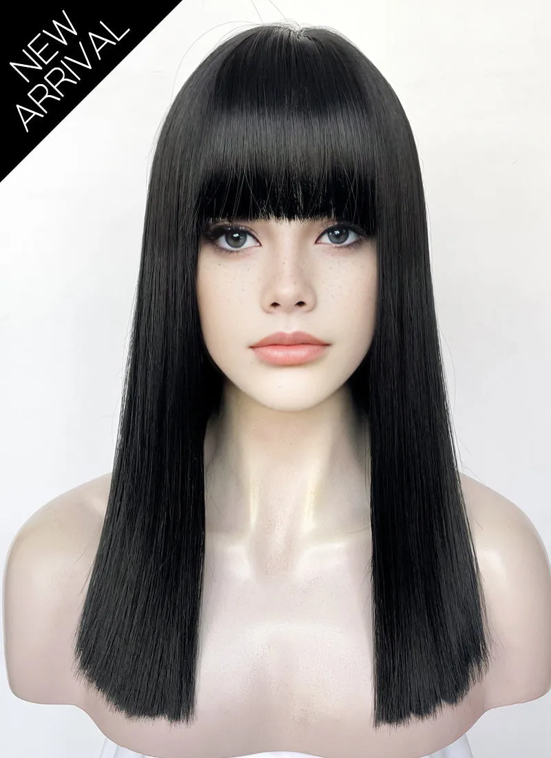 Black Straight Synthetic Hair Wig NS573