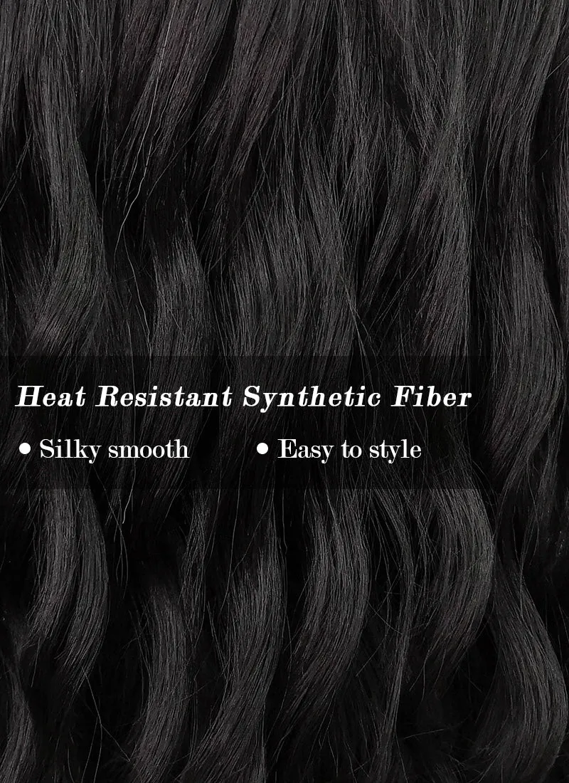 Black Wavy Synthetic Hair Wig NS354