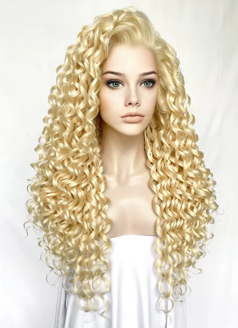 Blonde Curly Lace Front Synthetic Wig LF1322