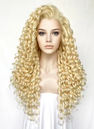 Blonde Curly Lace Front Synthetic Wig LF1322