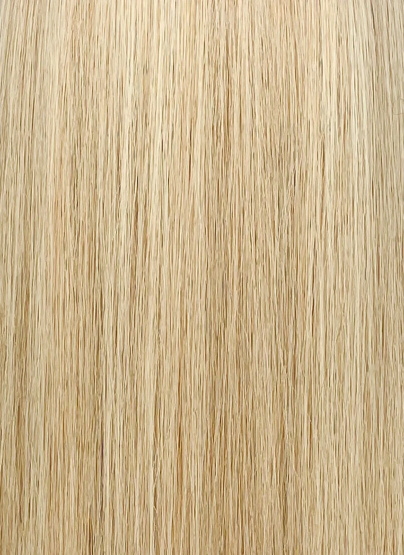 Blonde Curtain Bangs Straight Lace Front Synthetic Wig LF3336