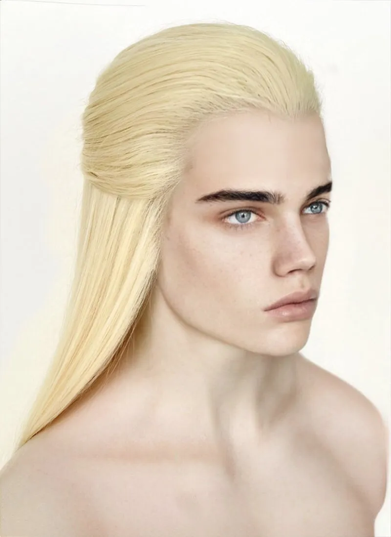 Blonde Straight Lace Front Synthetic Men's Wig LF3270A (Customisable)