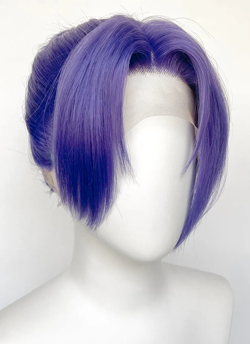 Blue Lock Reo Mikage Purple Straight Lace Front Synthetic Men's Wig LF6060