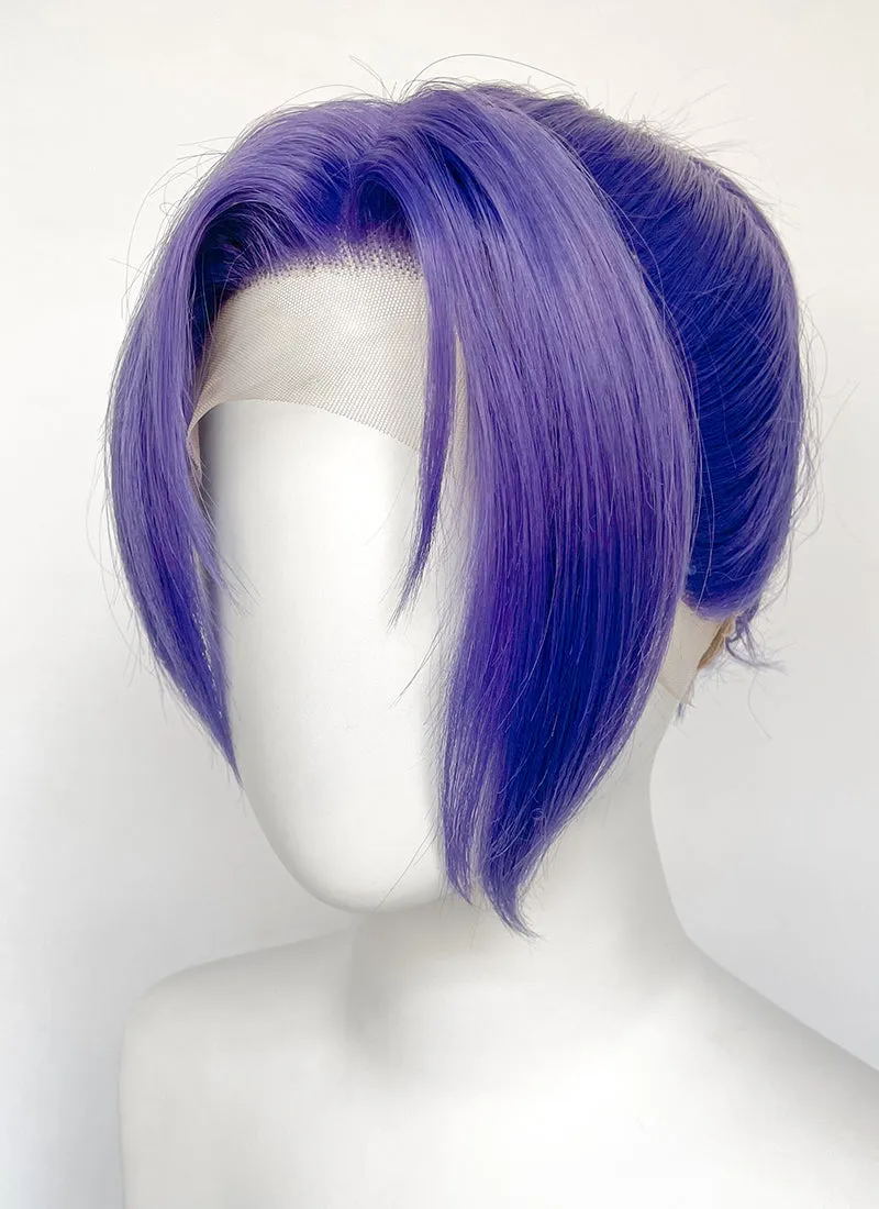 Blue Lock Reo Mikage Purple Straight Lace Front Synthetic Men's Wig LF6060