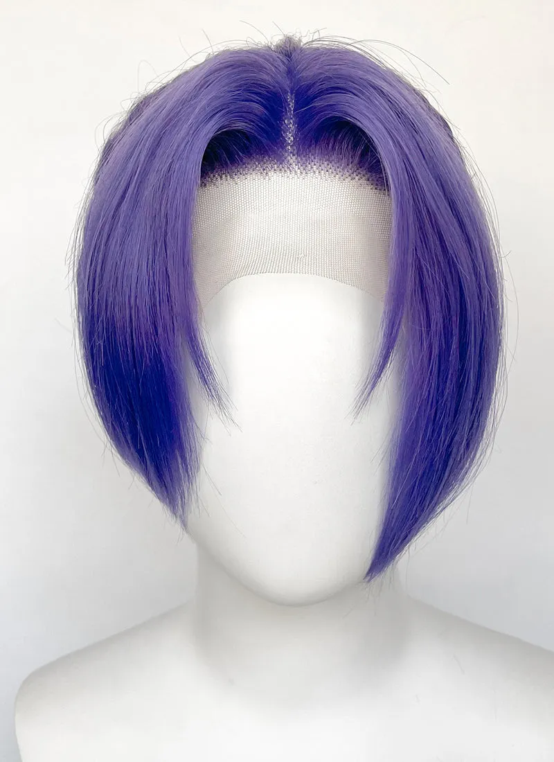 Blue Lock Reo Mikage Purple Straight Lace Front Synthetic Men's Wig LF6060