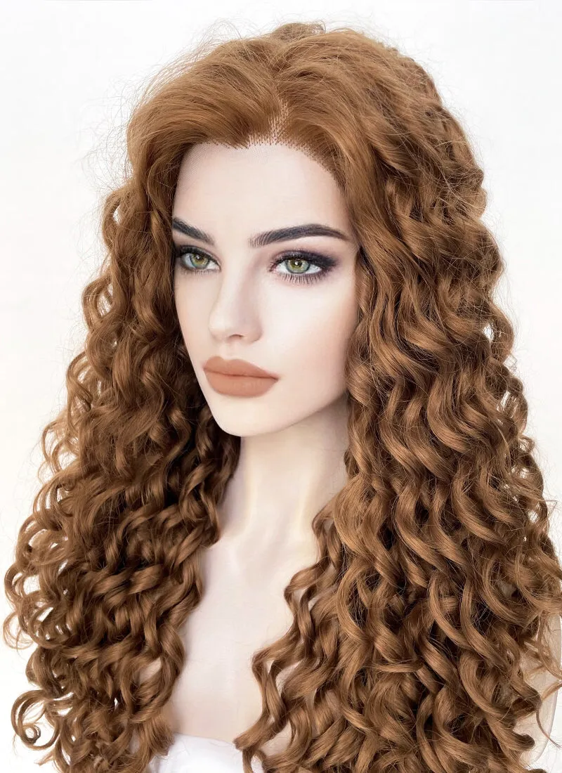 Brown Curly Lace Front Synthetic Wig LF1311