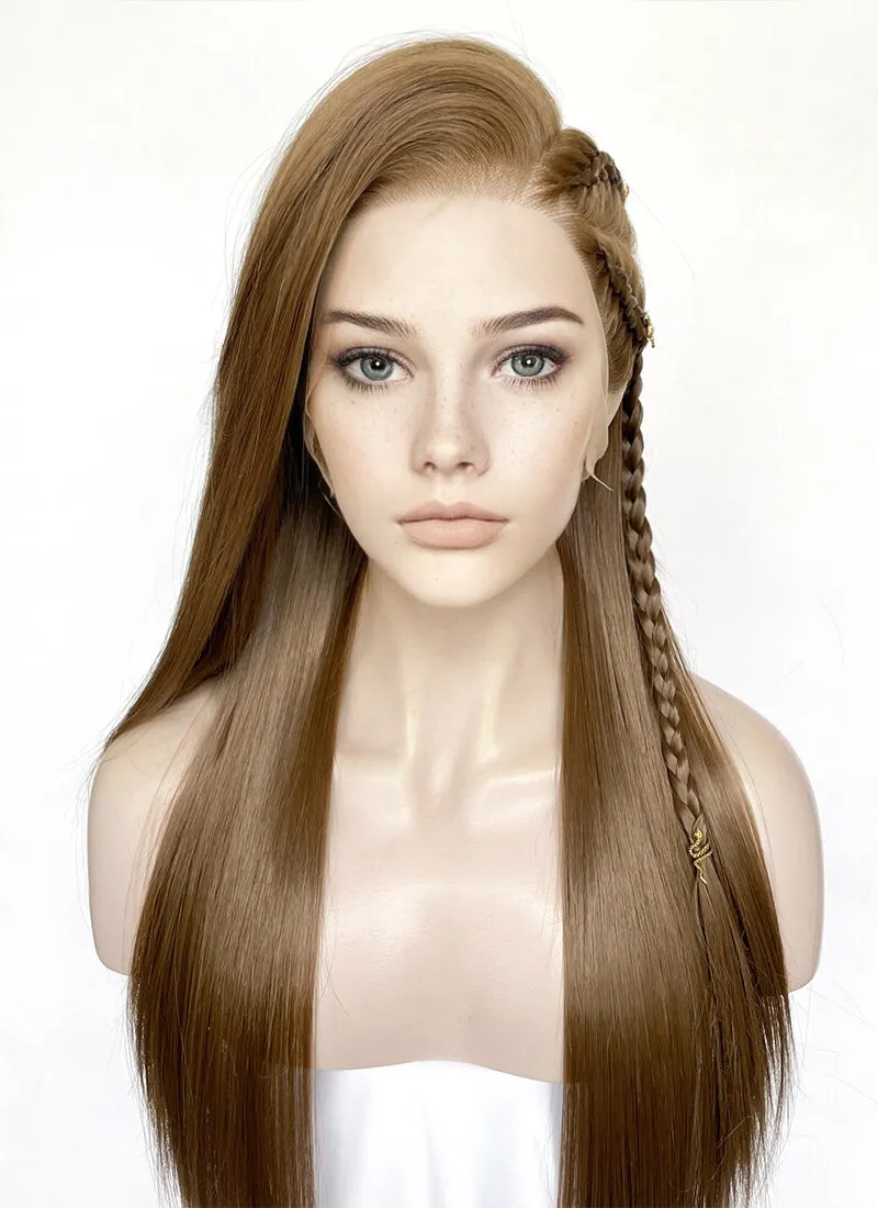 Brown Straight Full Lace Kanekalon Synthetic Wig FUL012