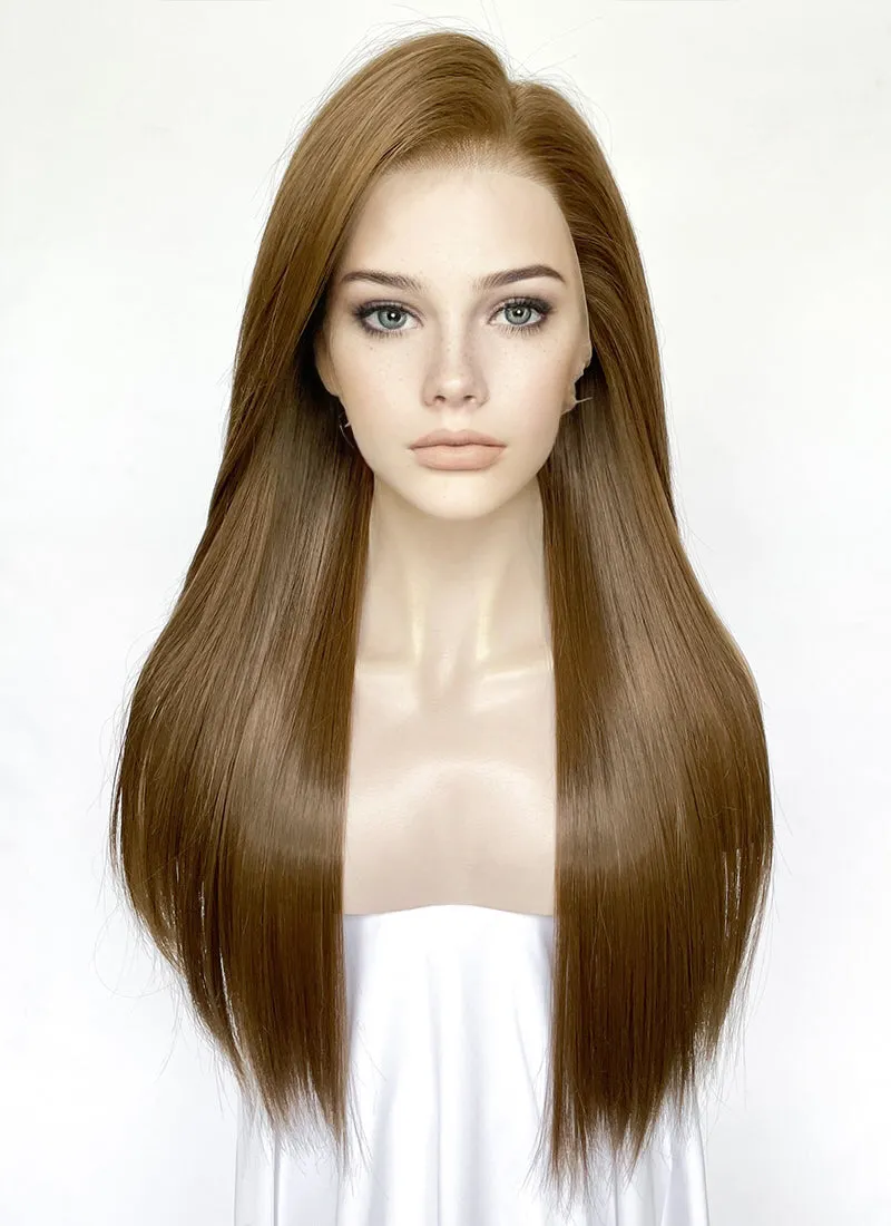 Brown Straight Full Lace Kanekalon Synthetic Wig FUL012