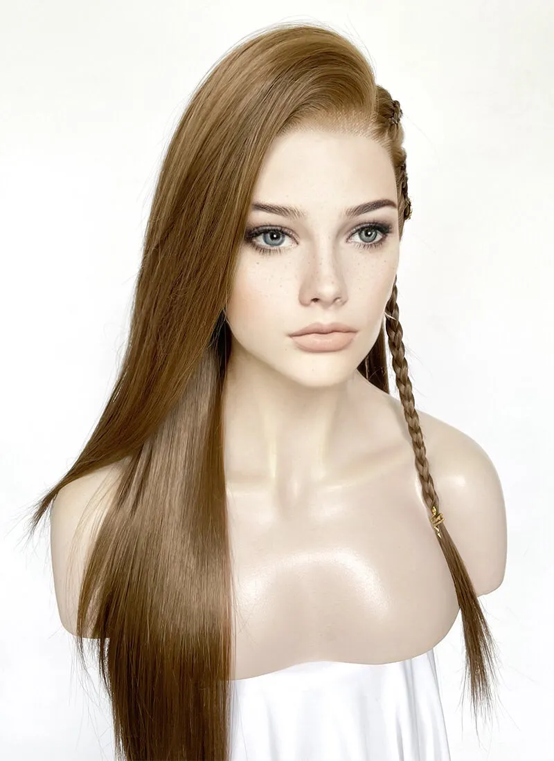 Brown Straight Full Lace Kanekalon Synthetic Wig FUL012