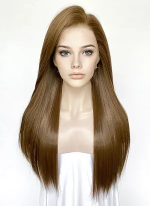 Brown Straight Full Lace Kanekalon Synthetic Wig FUL012