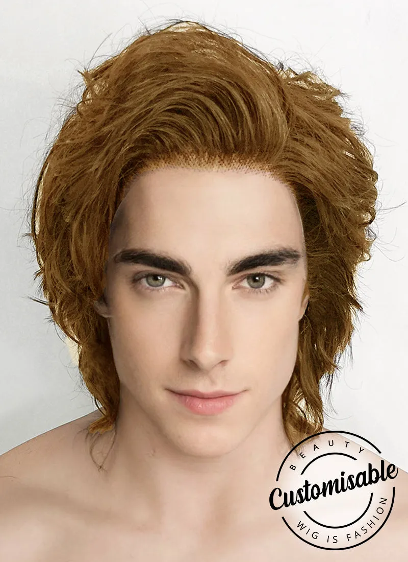 Brown Wavy Lace Front Synthetic Men's Wig LF407B (Customisable)