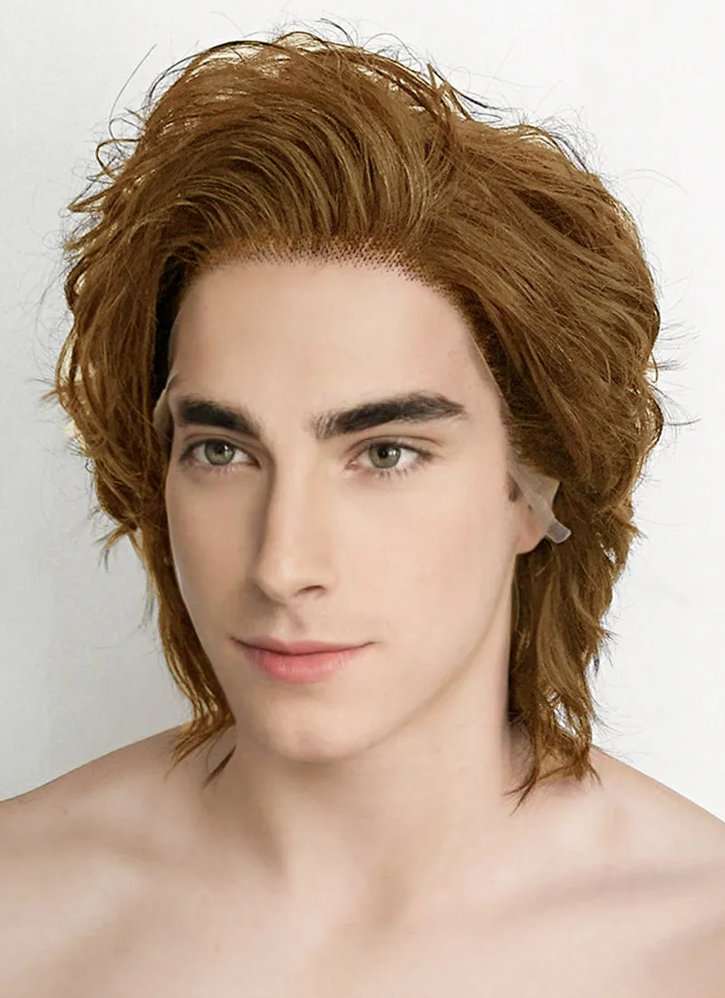 Brown Wavy Lace Front Synthetic Men's Wig LF407B (Customisable)