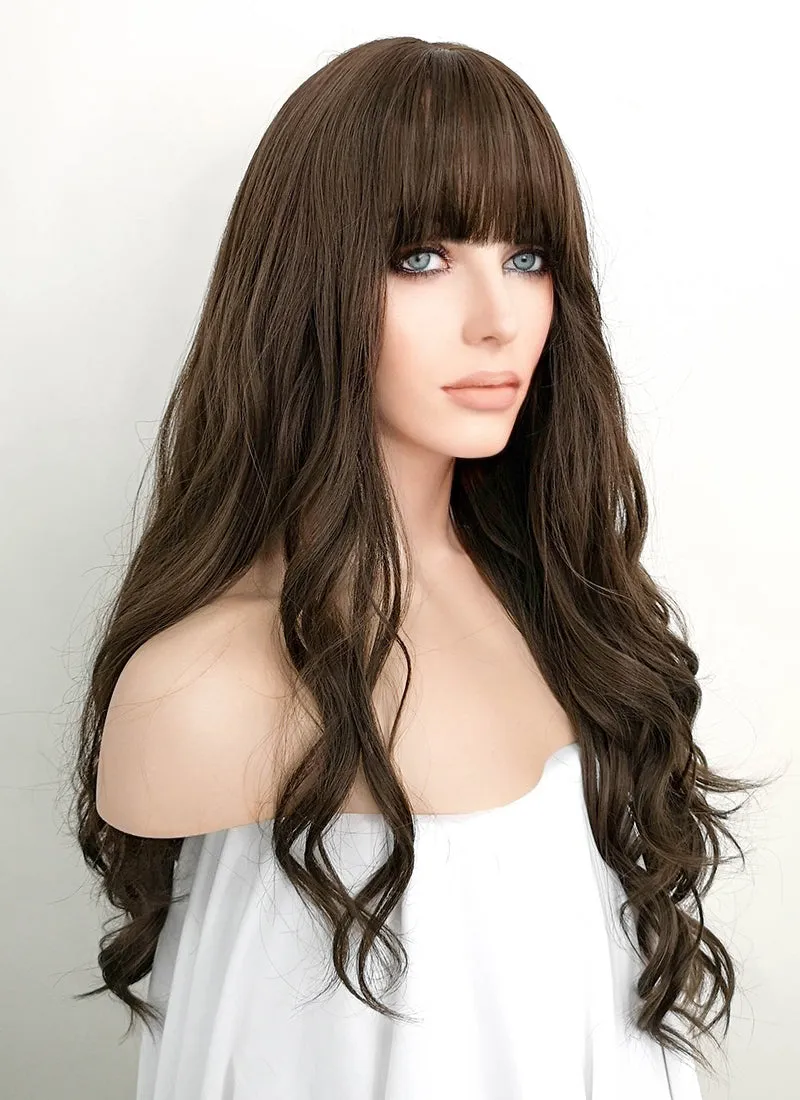 Brown Wavy Synthetic Wig NS071