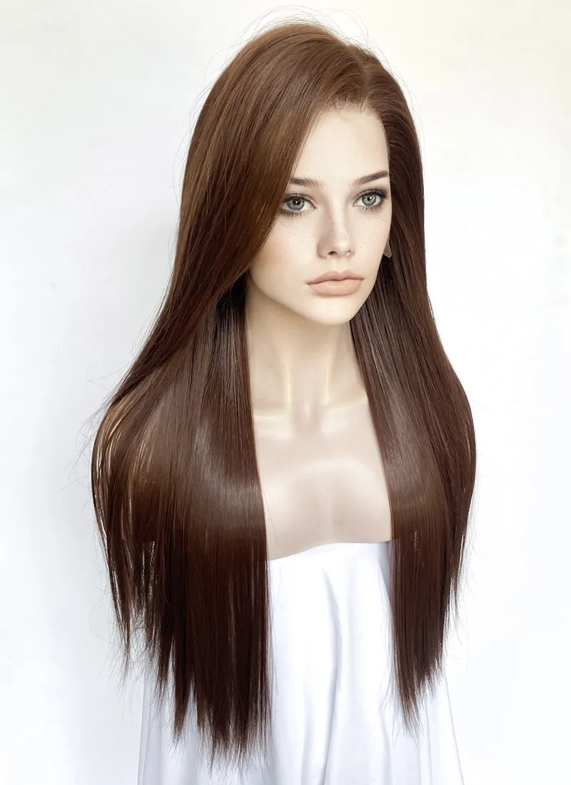 Brunette Straight Lace Front Kanekalon Synthetic Hair Wig LF3345