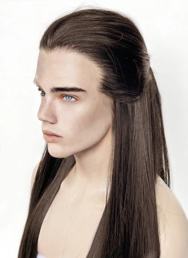 Brunette Straight Lace Front Synthetic Men's Wig LF3270C (Customisable)