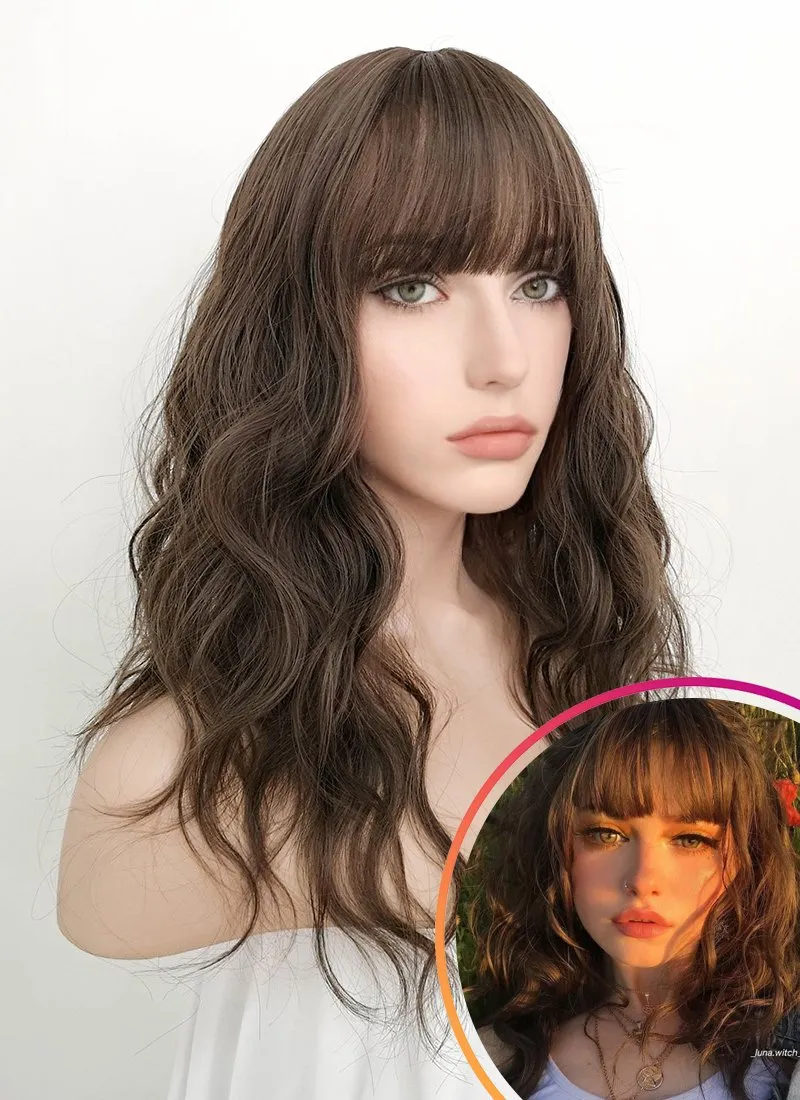 Brunette Wavy Synthetic Wig NS065