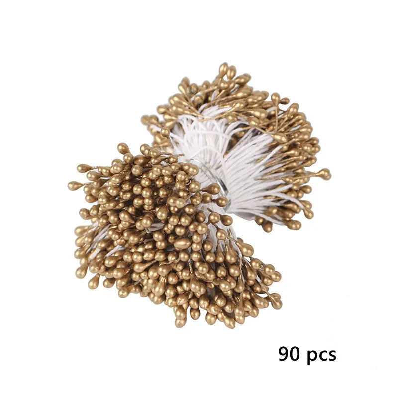 Bulk Golden Christmas Floral Picks for DIY Crafts Pearl Hair Pins Bridal Hair Accessories Wholesale