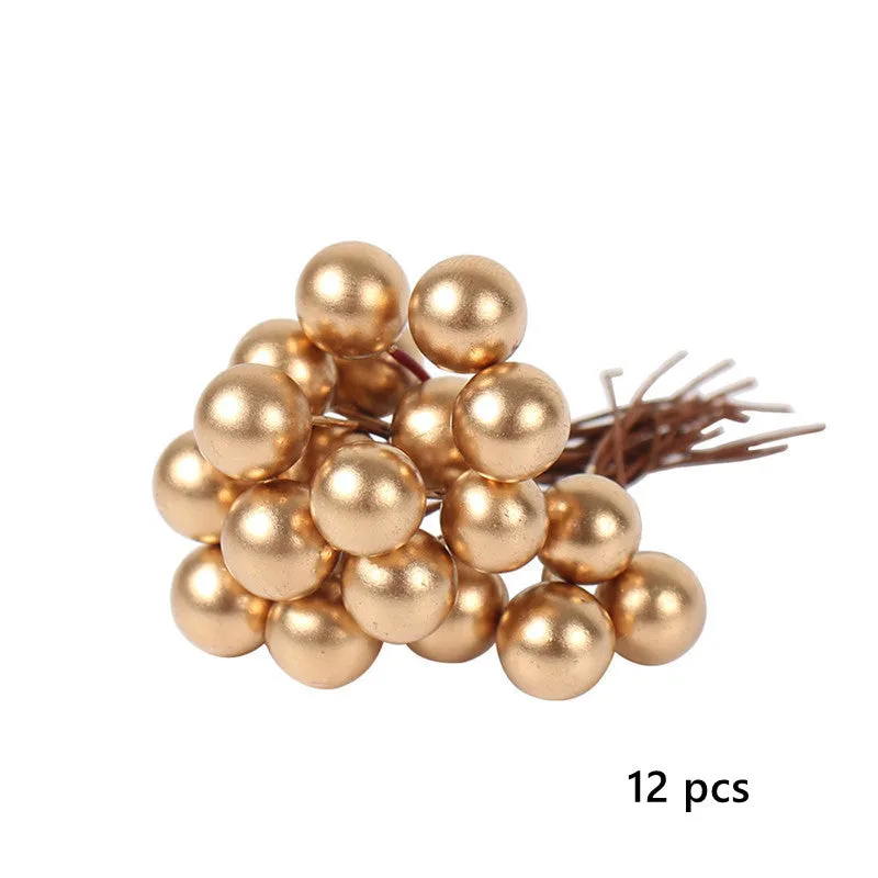 Bulk Golden Christmas Floral Picks for DIY Crafts Pearl Hair Pins Bridal Hair Accessories Wholesale