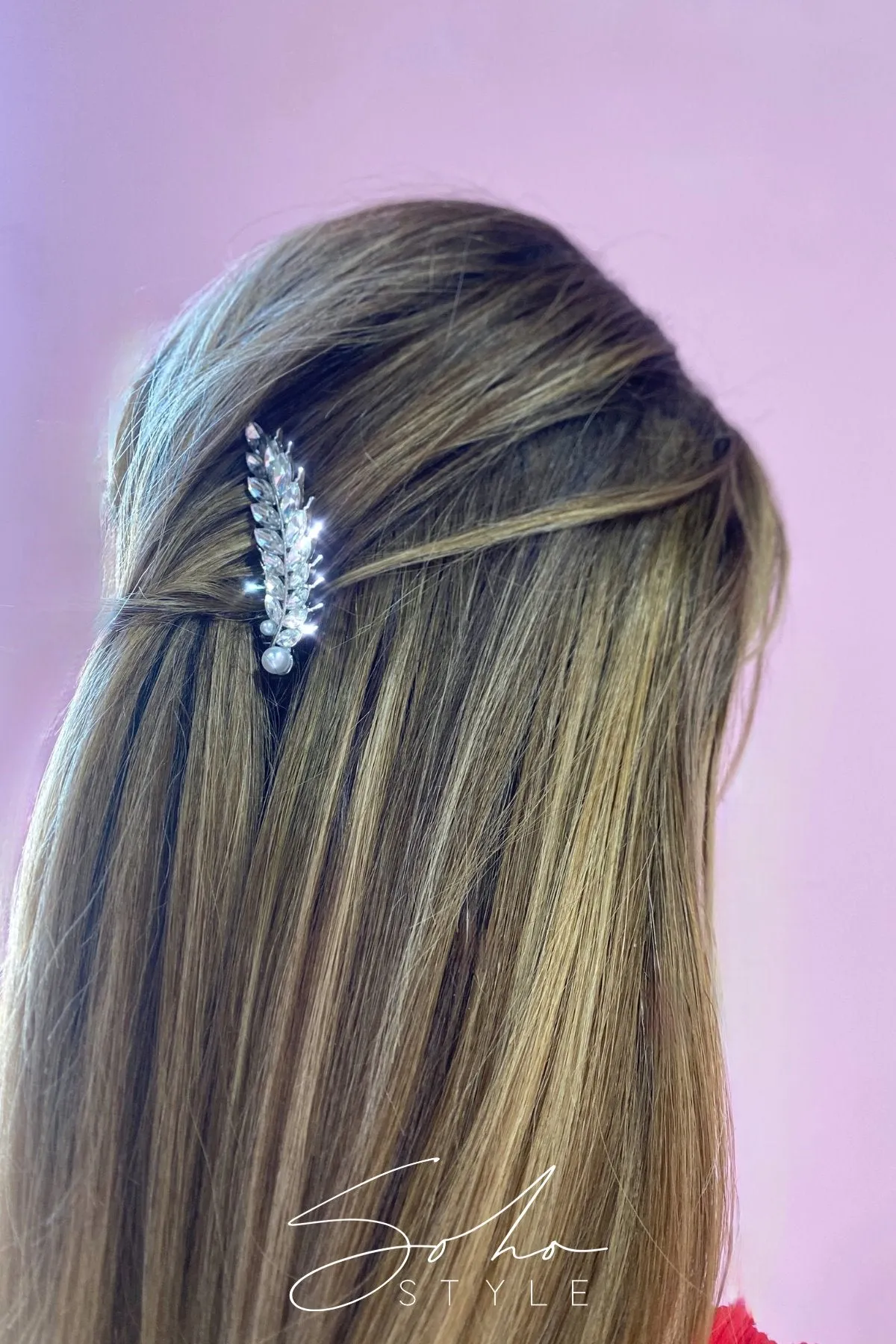 Crystal Feather Burst Hair Comb