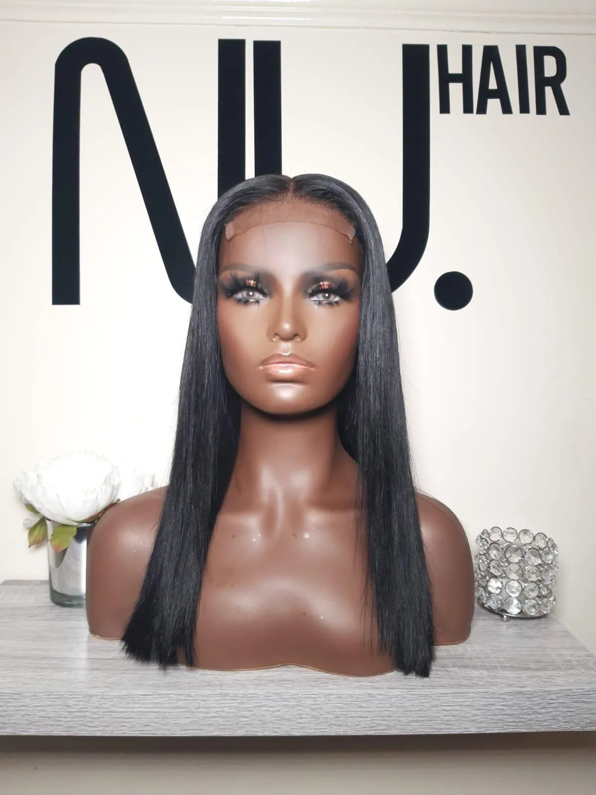 Dark Coco - 16" jet black straight