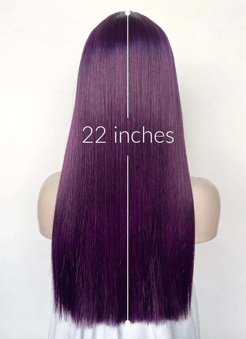 Dark Purple Straight Synthetic Hair Wig NS580