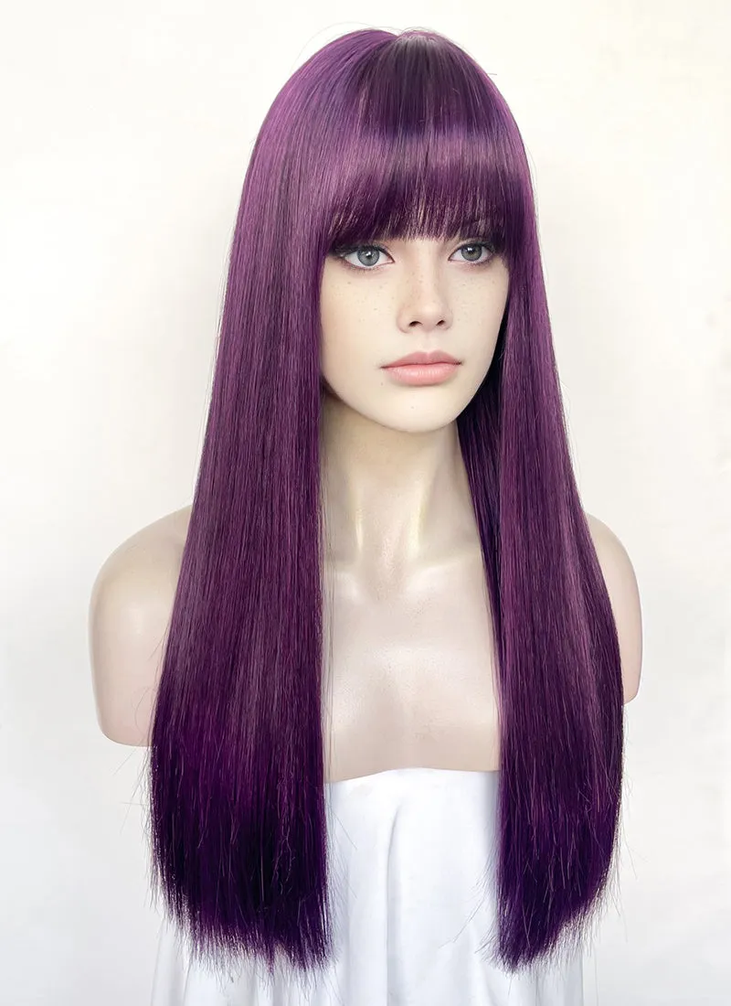 Dark Purple Straight Synthetic Hair Wig NS580